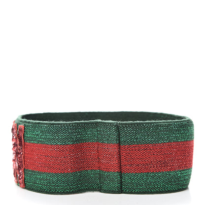 Gucci Sequin Headband Red Green 3 of 5