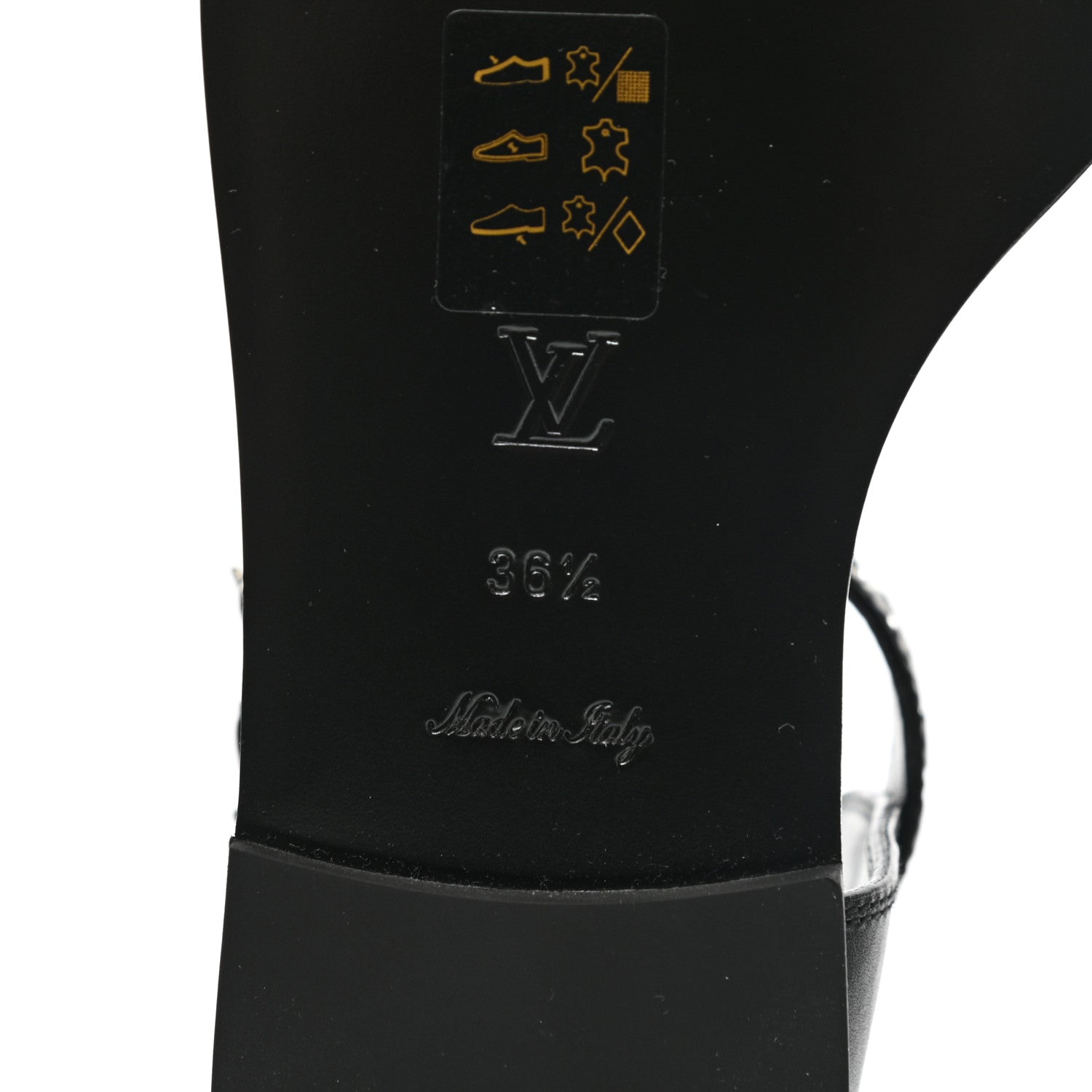 Louis Vuitton Calfskin Monogram Passenger Flat Sandals 36.5 Black 6 of 8
