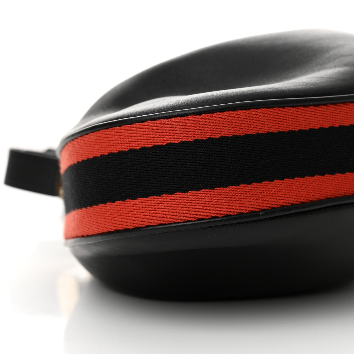 Aria Calfskin Web Small Attache Shoulder Bag Black