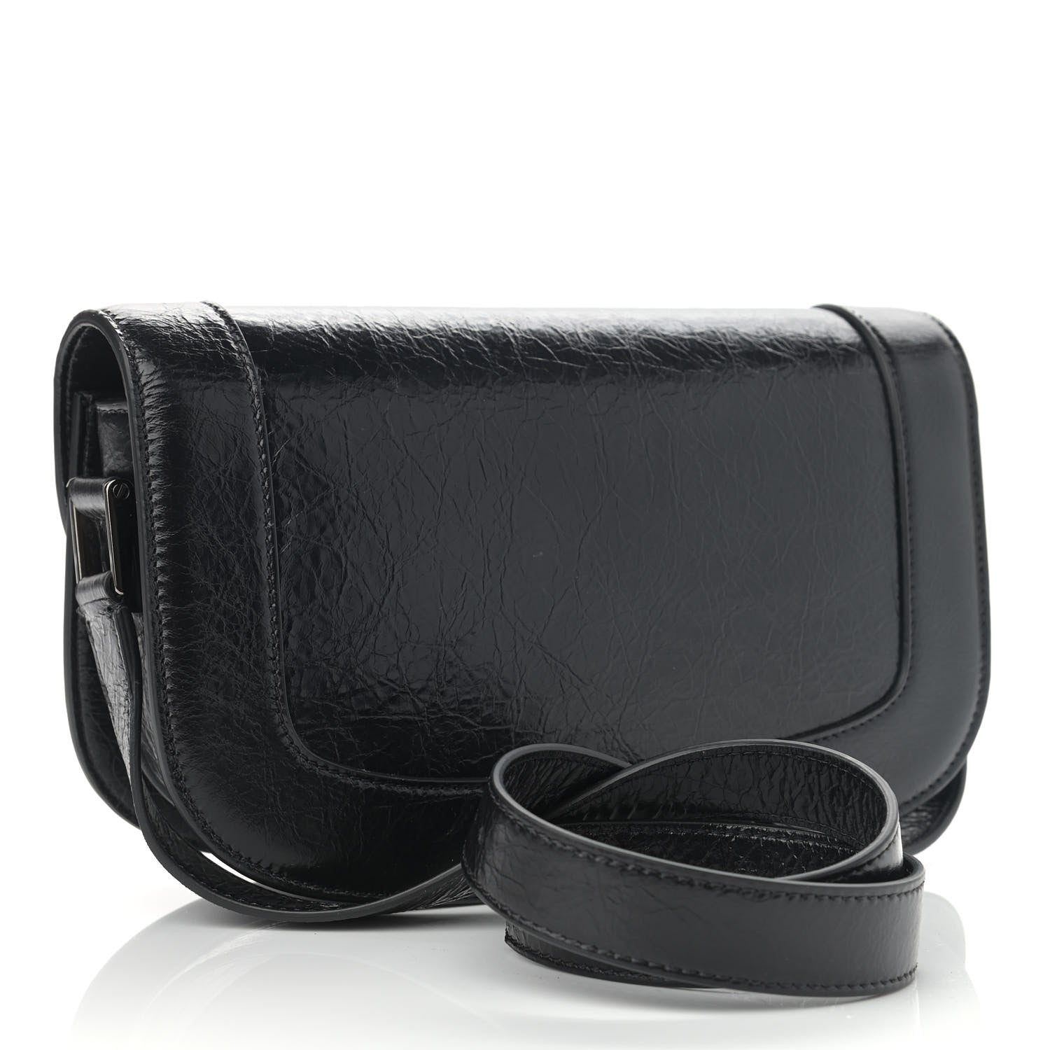 Valentino Garavani Brushed Calfskin Supervee Shoulder Bag Black 3 of 9