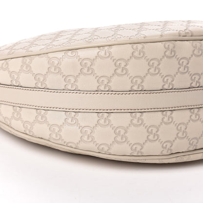 Gucci Guccissima Medium GG Twins Hobo Off White 9 of 10