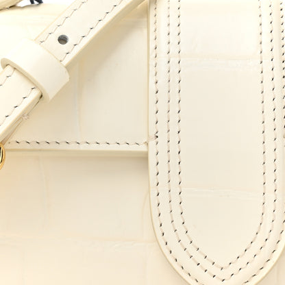 Jacquemus Calfskin Crocodile Embossed Le Bambino Light Ivory 7 of 11