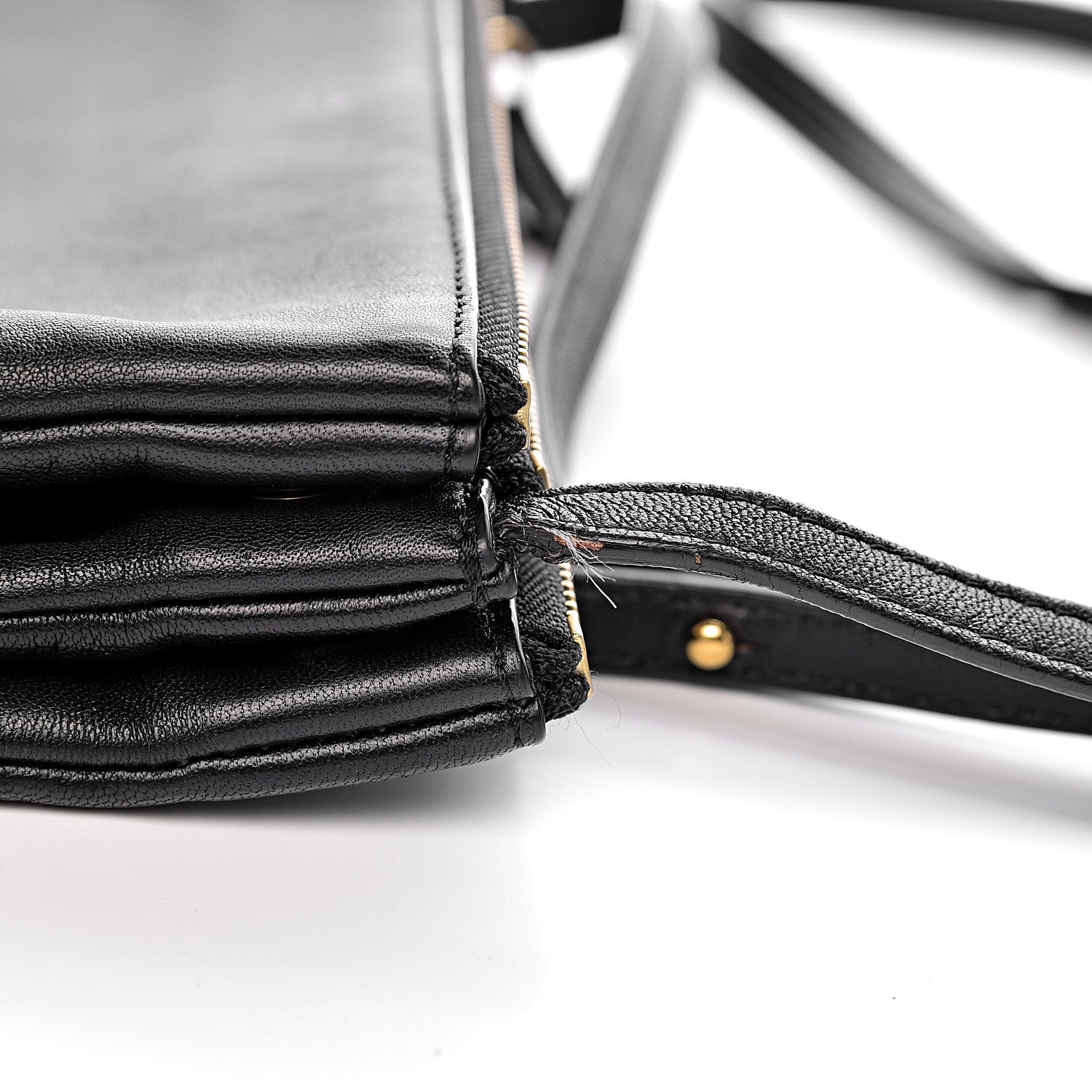 Celine Lambskin Small Trio Crossbody Bag Black 11 of 11