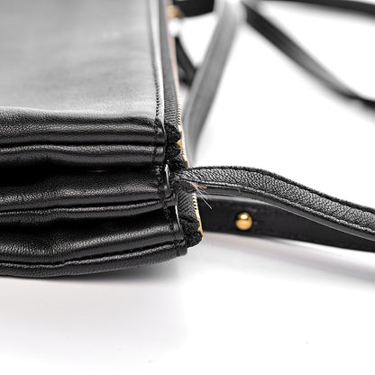 Celine Lambskin Small Trio Crossbody Bag Black 11 of 11