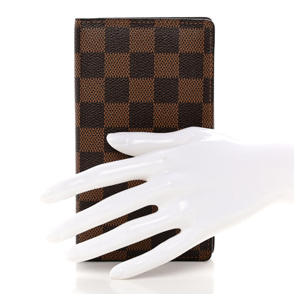Louis Vuitton Damier Ebene Checkbook Cover Wallet 2 of 13