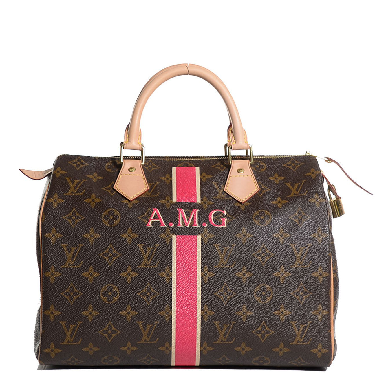 Monogram My LV Heritage Speedy 30 Fuchsia Ivory