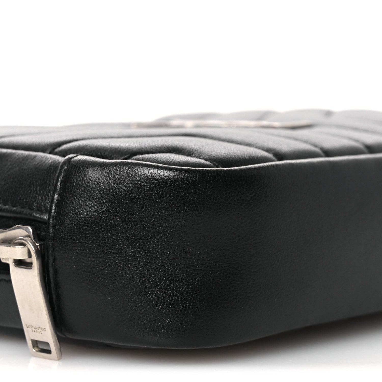 Saint Laurent Lambskin Y Quilted Monogram Loulou Cosmetic Case Black 9 of 10