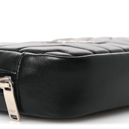 Saint Laurent Lambskin Y Quilted Monogram Loulou Cosmetic Case Black 9 of 10