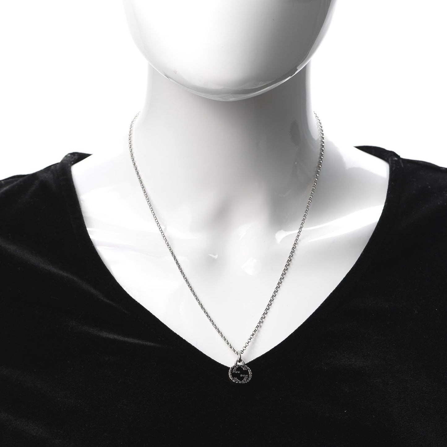 Sterling Silver Interlocking G Pendant Necklace