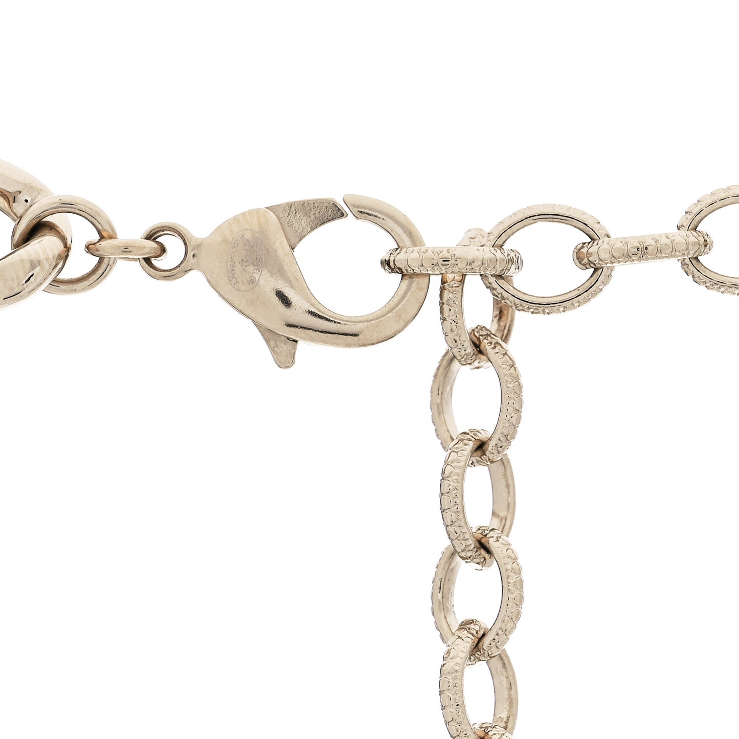 Metal Glass Pearl Strass CC Pendant Necklace Black Gold