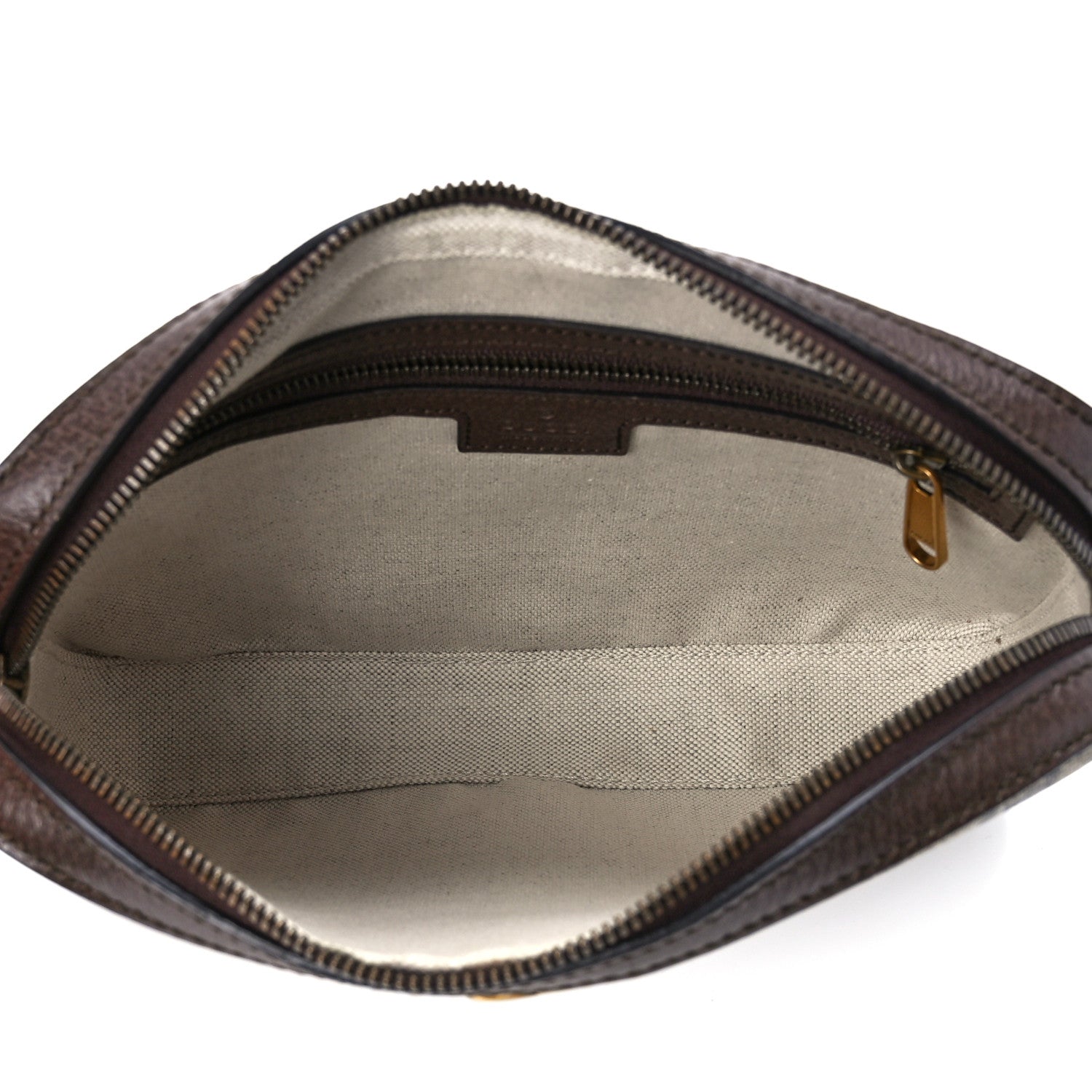 Gucci GG Supreme Monogram Textured Dollar Calfskin Web Ophidia Wristlet Shoulder Bag Beige Ebony New Acero 5 of 11