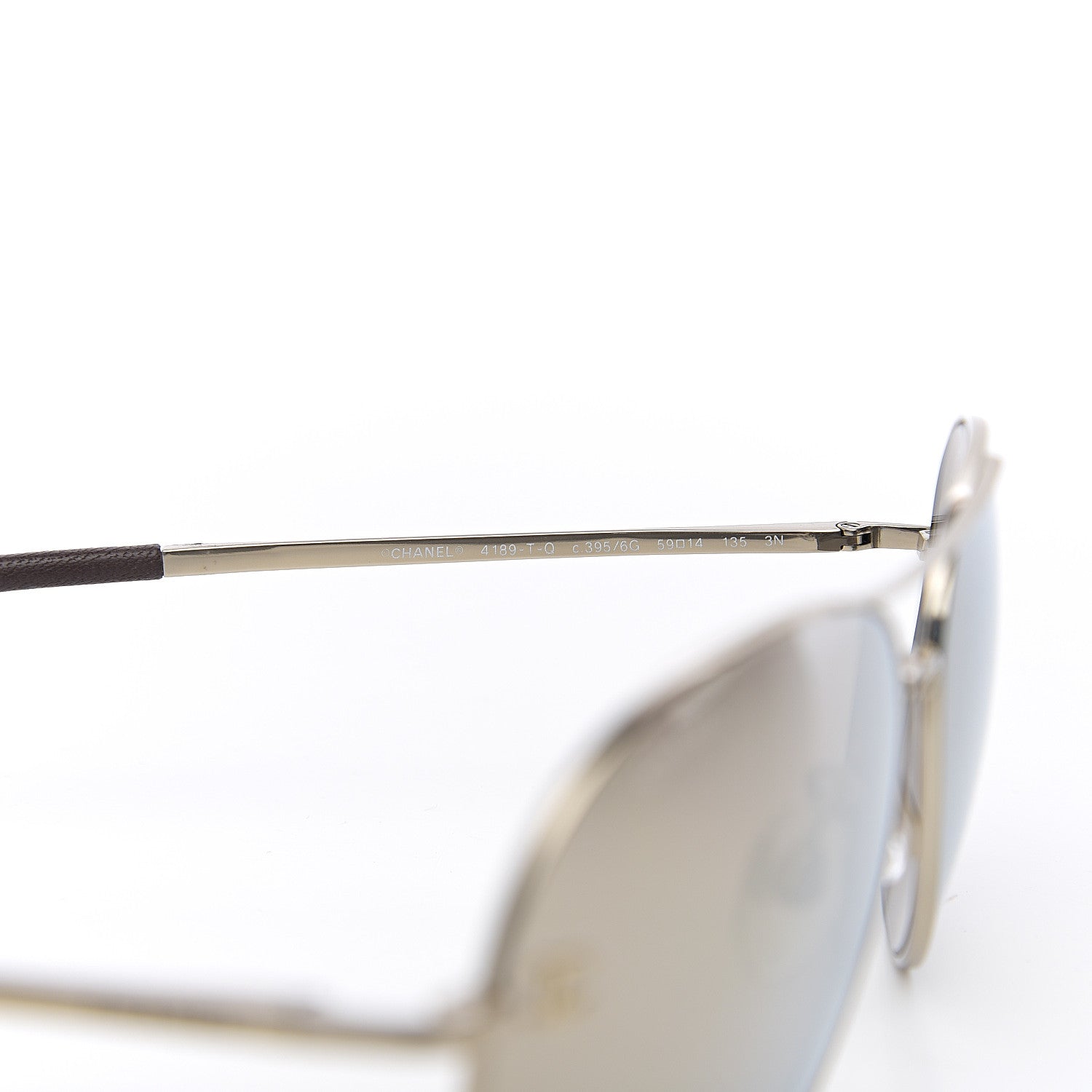 Chanel CC Aviator Sunglasses 4189-T-Q Pale Gold 5 of 8