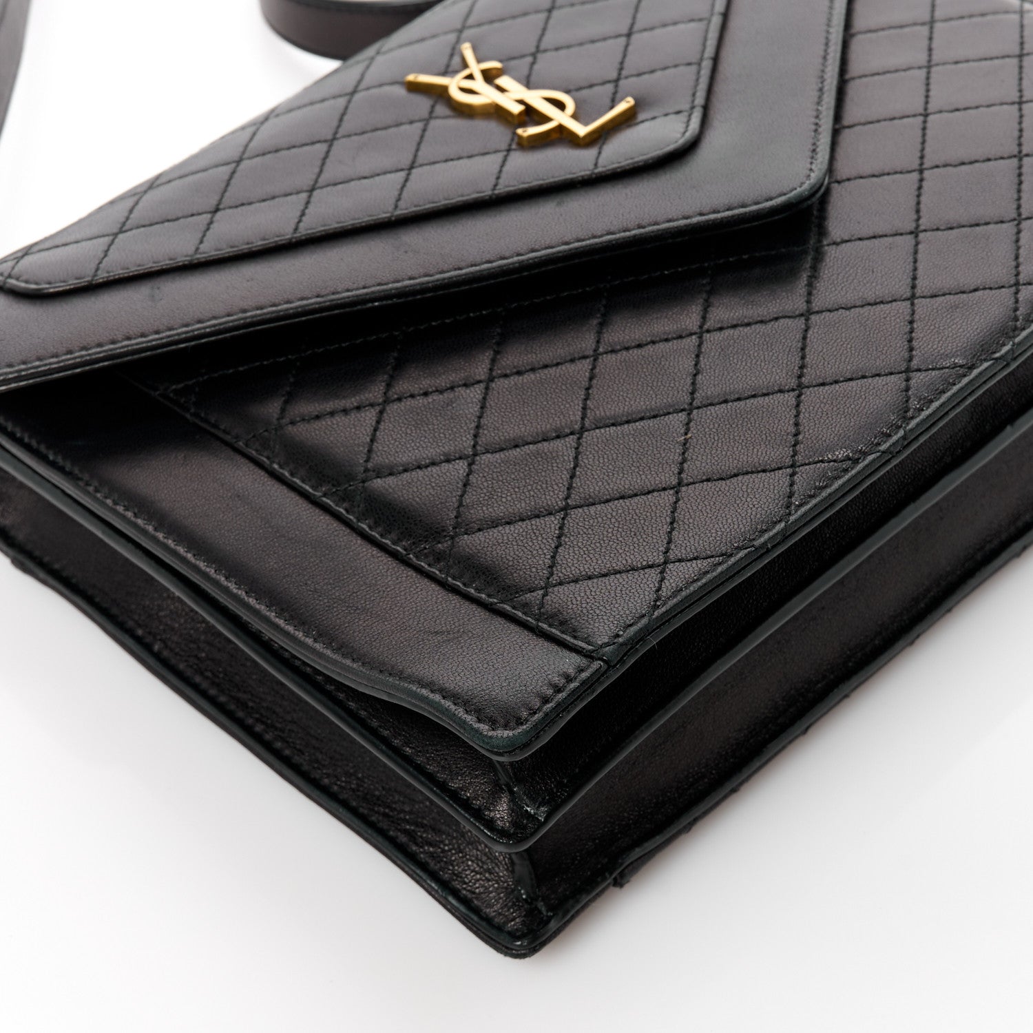 Saint Laurent Lambskin Quilted Mini Gaby Satchel Black 10 of 11
