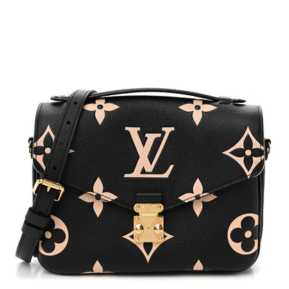 Louis Vuitton Empreinte Monogram Giant Pochette Metis Black Beige Black Beige 1 of 10
