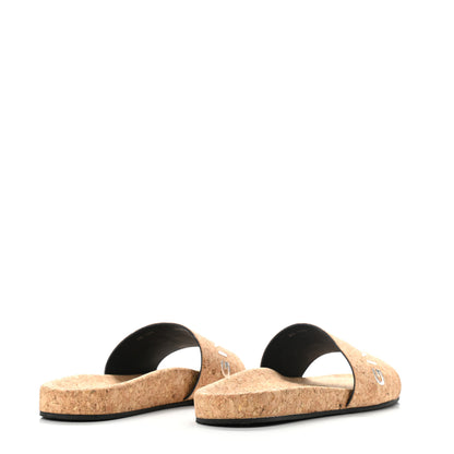 Givenchy Cork Logo Slide Sandals 38 Natural 4 of 10
