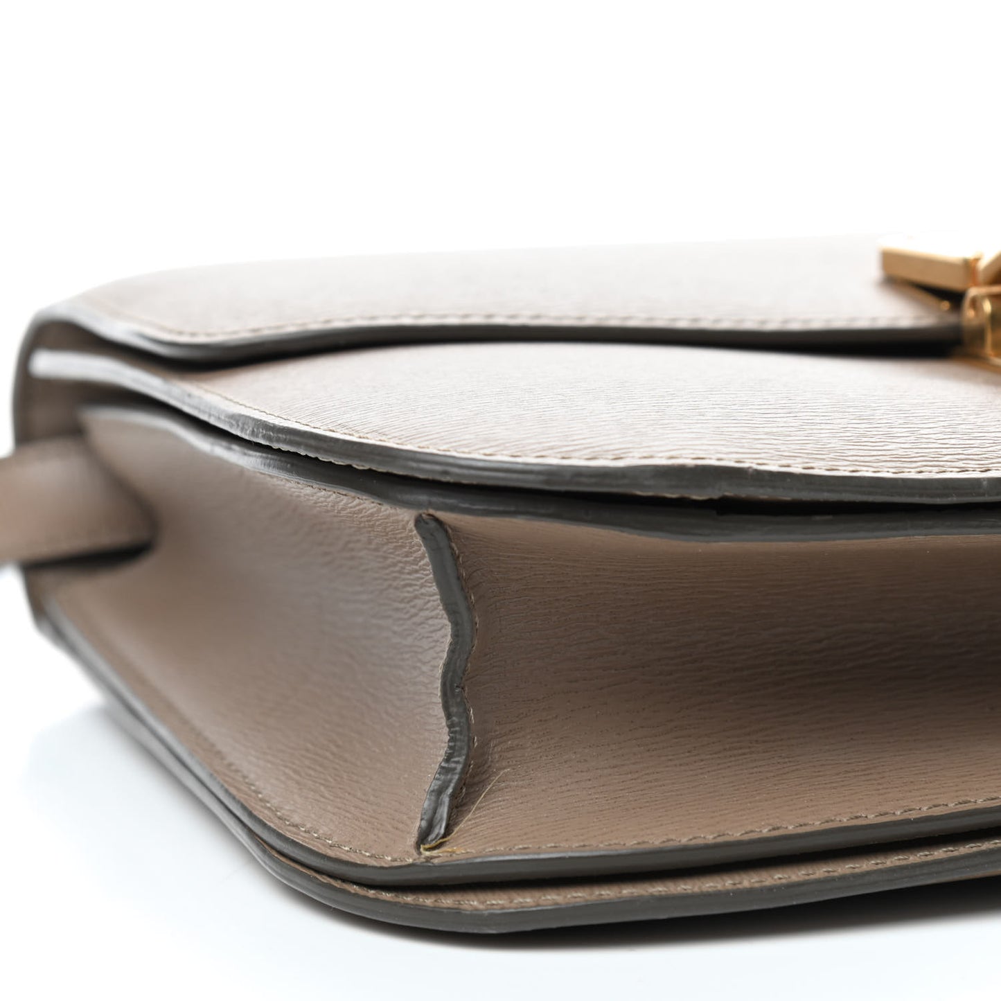 Liege Calfskin Medium Classic Box Flap Bag Taupe