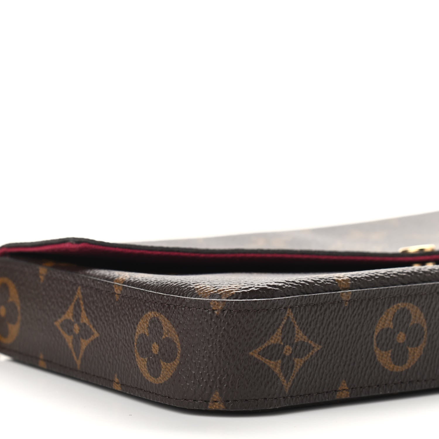 Louis Vuitton Monogram Pochette Felicie Chain Wallet Fuchsia 10 of 12