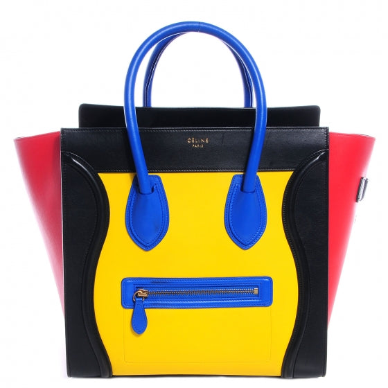 Smooth Calfskin Mini Tri-Color Luggage Sunflower