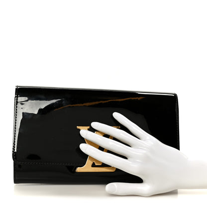 Louis Vuitton Patent Louise Clutch Black 2 of 7