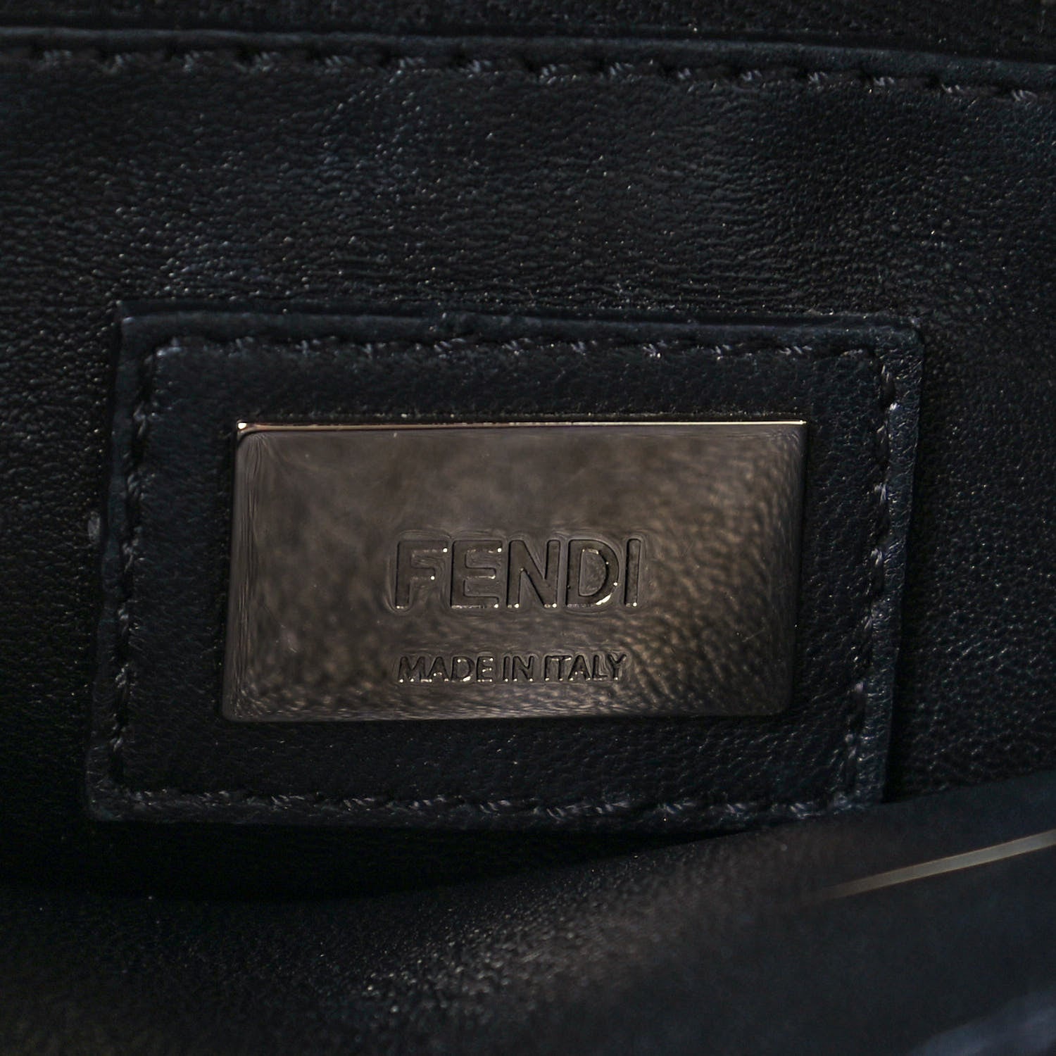 Fendi Nappa Lace Up Mini Peekaboo Iconic Satchel Black 6 of 13