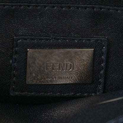 Fendi Nappa Lace Up Mini Peekaboo Iconic Satchel Black 6 of 13