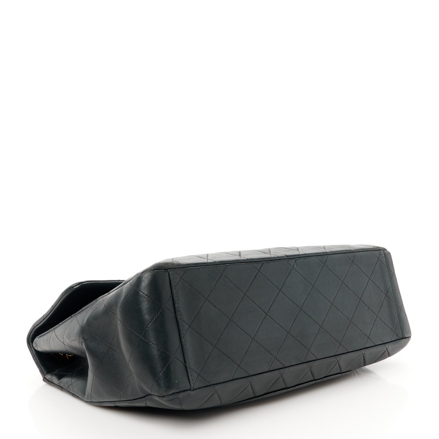 Lambskin Quilted XL Jumbo Single Flap Black