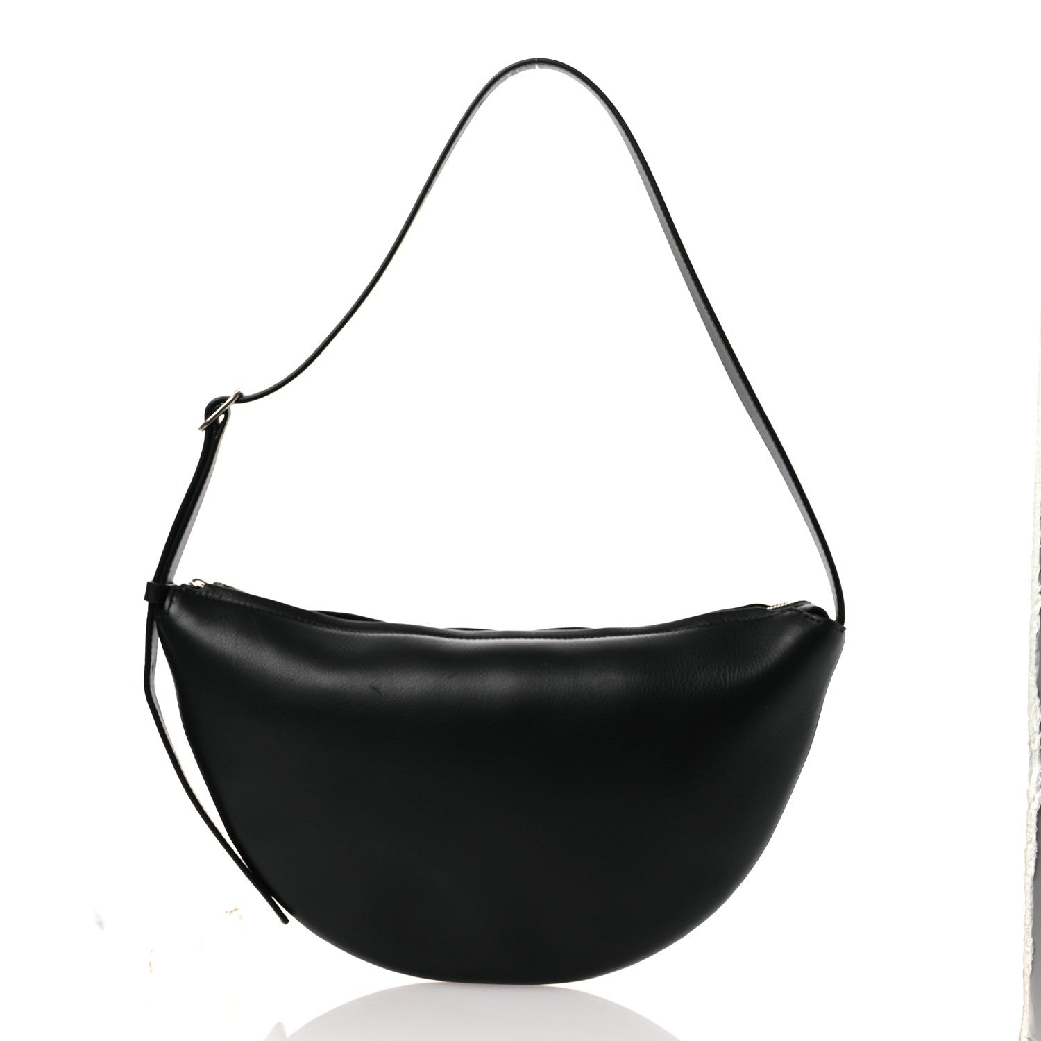 The Row Finely Grained Calfskin Jouvette Bag Black 1 of 11