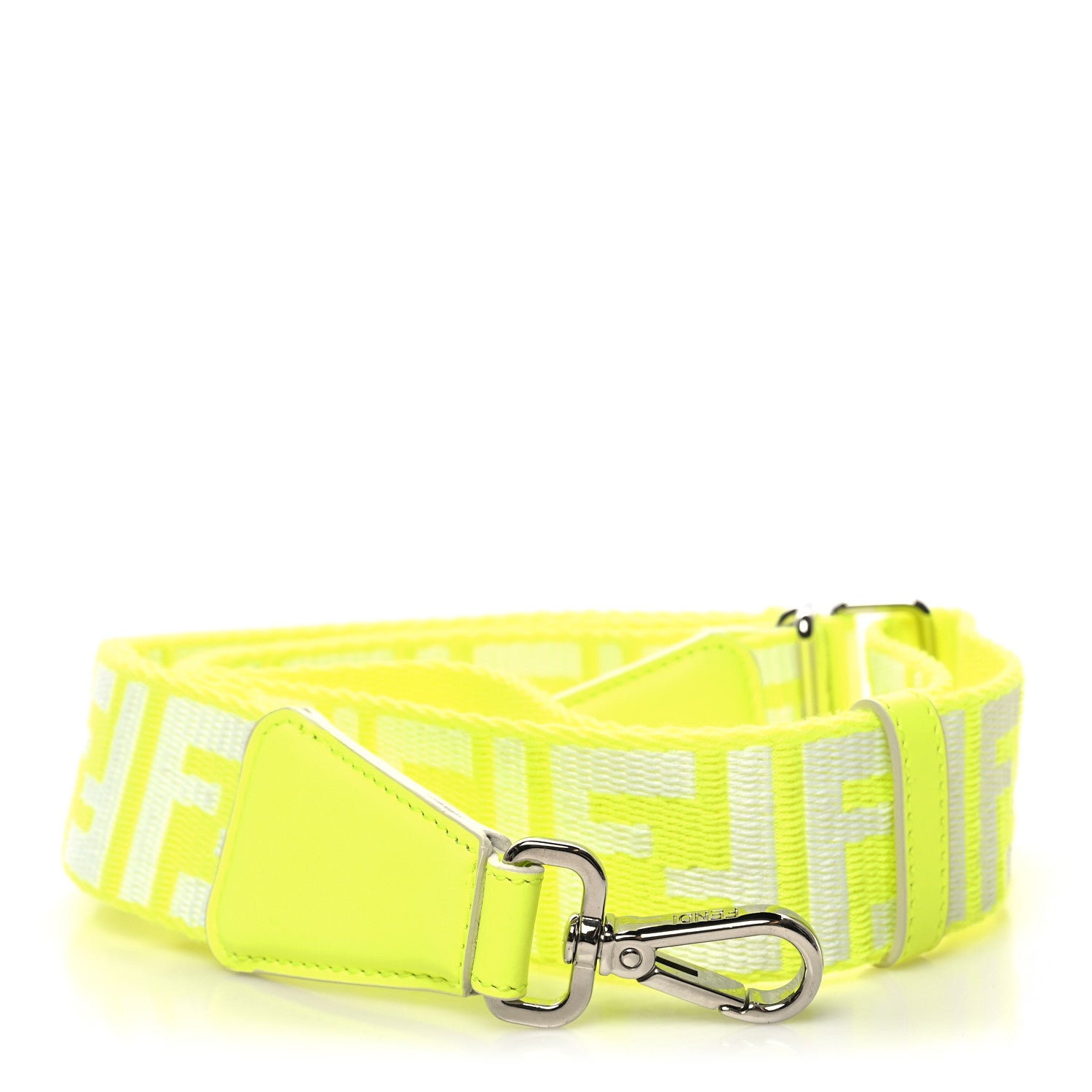 Fendi Ribbon Vitello Seta FF 1974 Adjustable Strap You Yellow 1 of 5