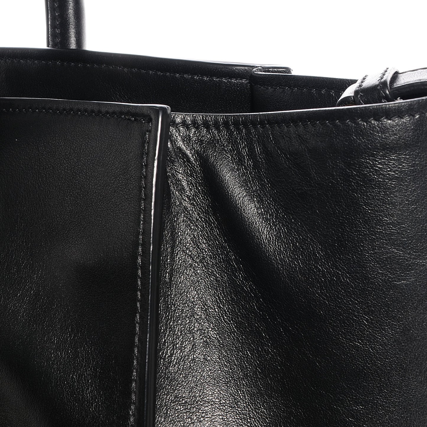 Soft Calf Shopping Tote Nero Black