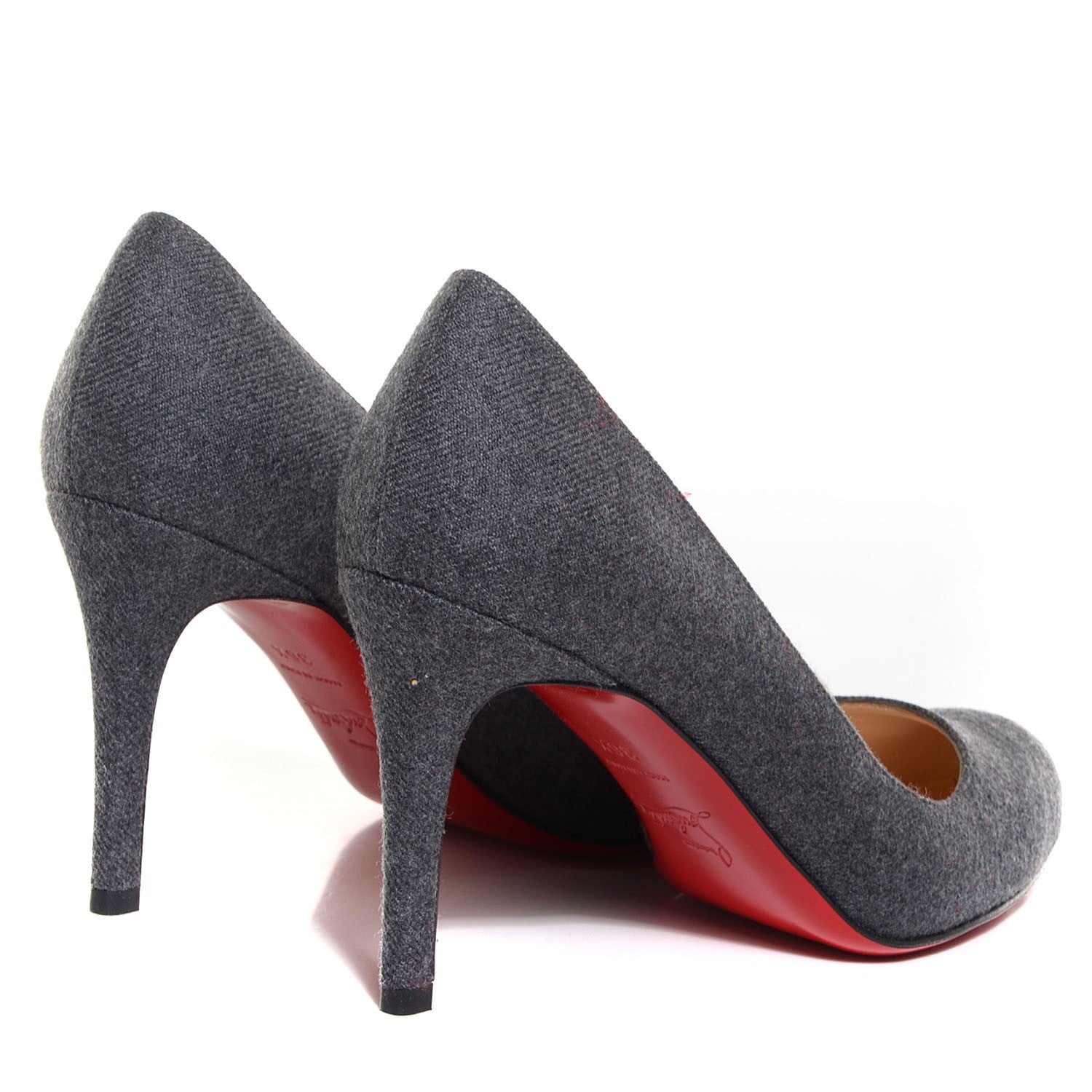 Christian Louboutin Flannel Simple 85 Pumps Light Grey 36.5 4 of 7