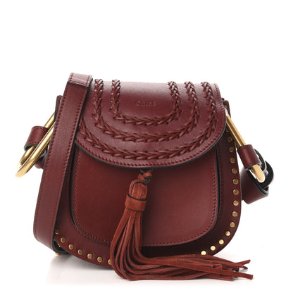 Chloe Calfskin Braided Mini Hudson Shoulder Bag Sienna Red 1 of 9