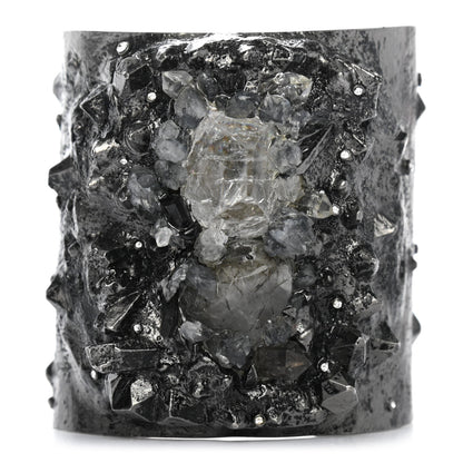 Chanel Crystal Stone Ruthenium Cuff Dark Grey 1 of 4