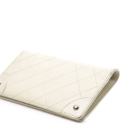 Chanel Caviar Stitched Yen Wallet White 10 of 10