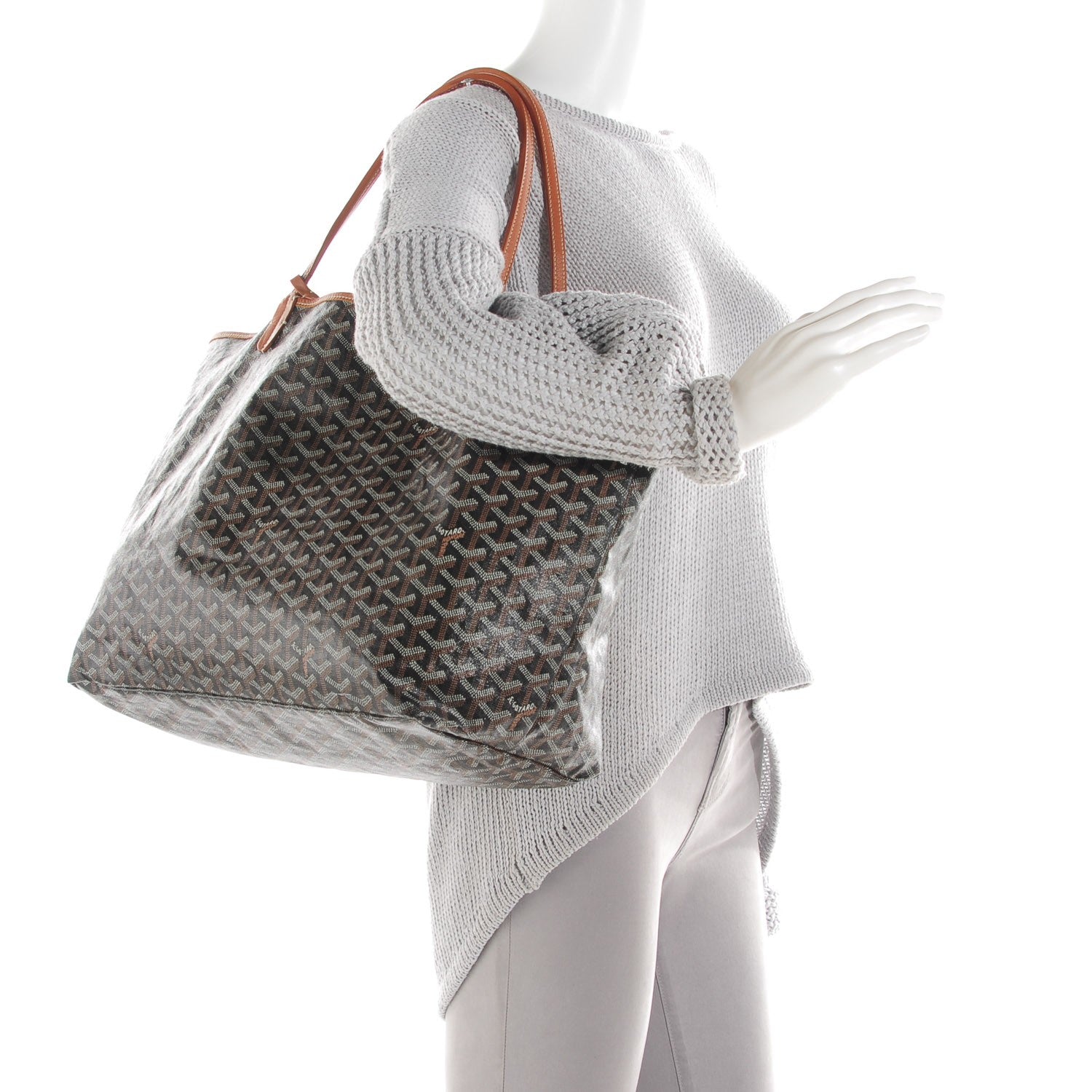 Goyard Goyardine Saint Louis GM Black Gold 2 of 9