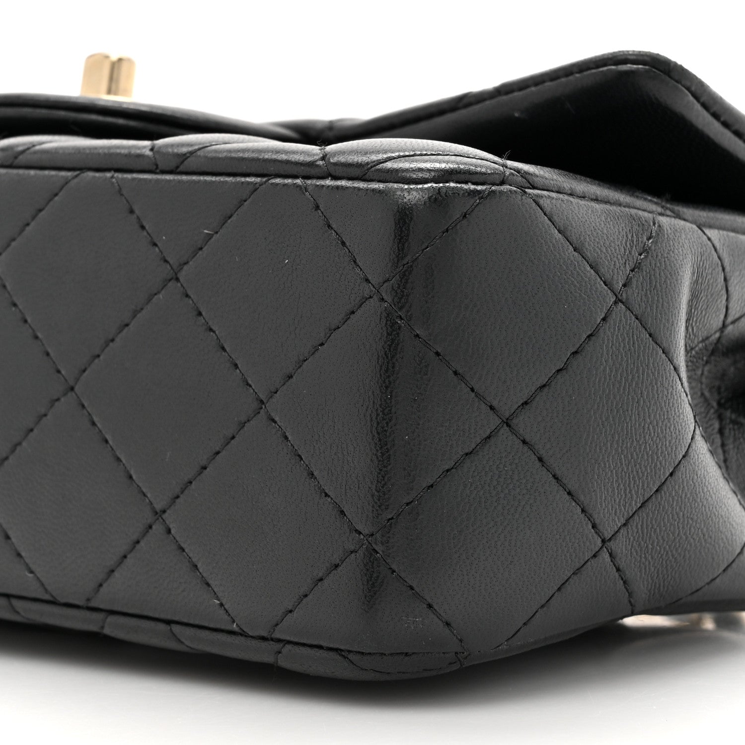 Chanel Lambskin Quilted Mini Rectangular Flap Black 9 of 15