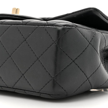 Chanel Lambskin Quilted Mini Rectangular Flap Black 9 of 15
