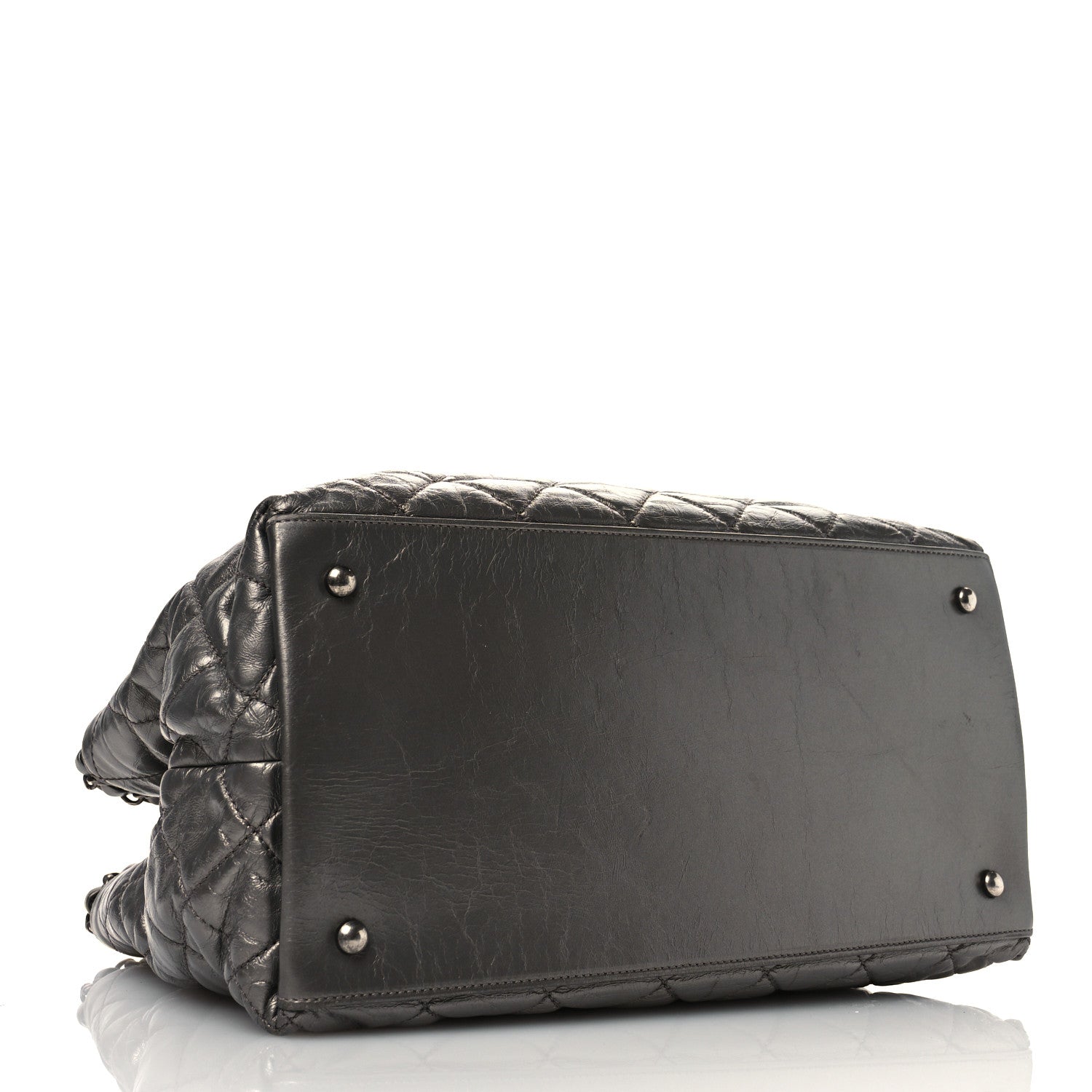 Chanel Metallic Calfskin Small Chain Me Tote Silver 4 of 10