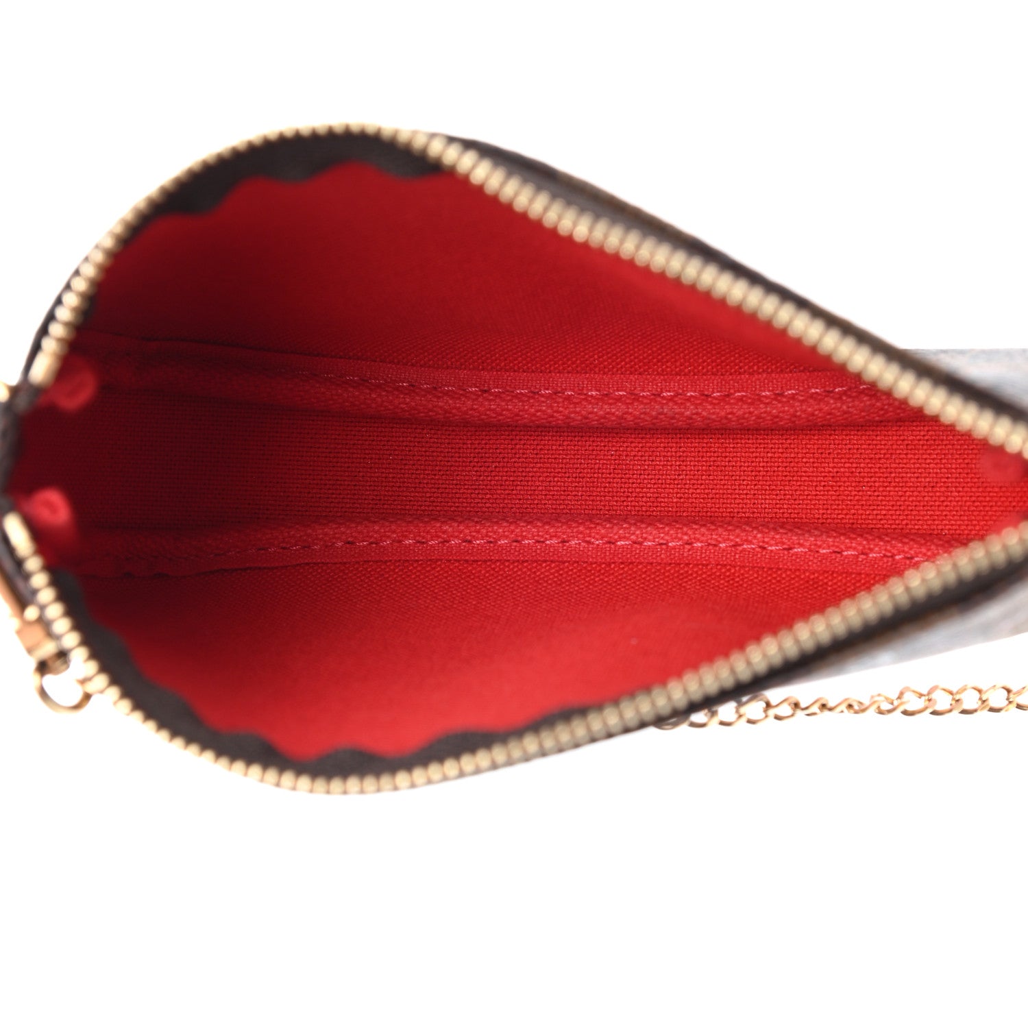 Louis Vuitton Damier Ebene 2019 Christmas Animation Mini Pochette Accessories Red 6 of 8