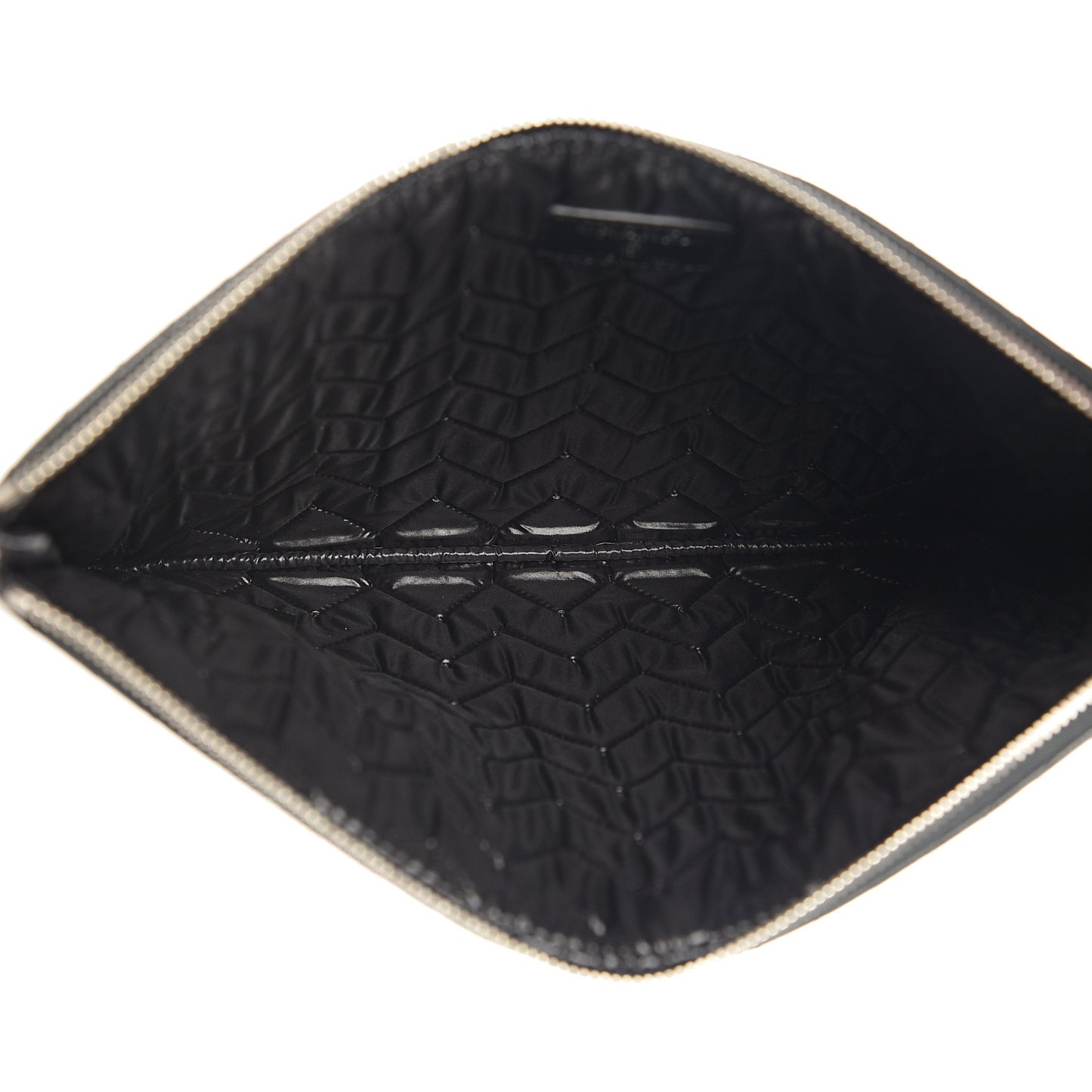 Caviar Chevron Quilted Medium Cosmetic Case Black