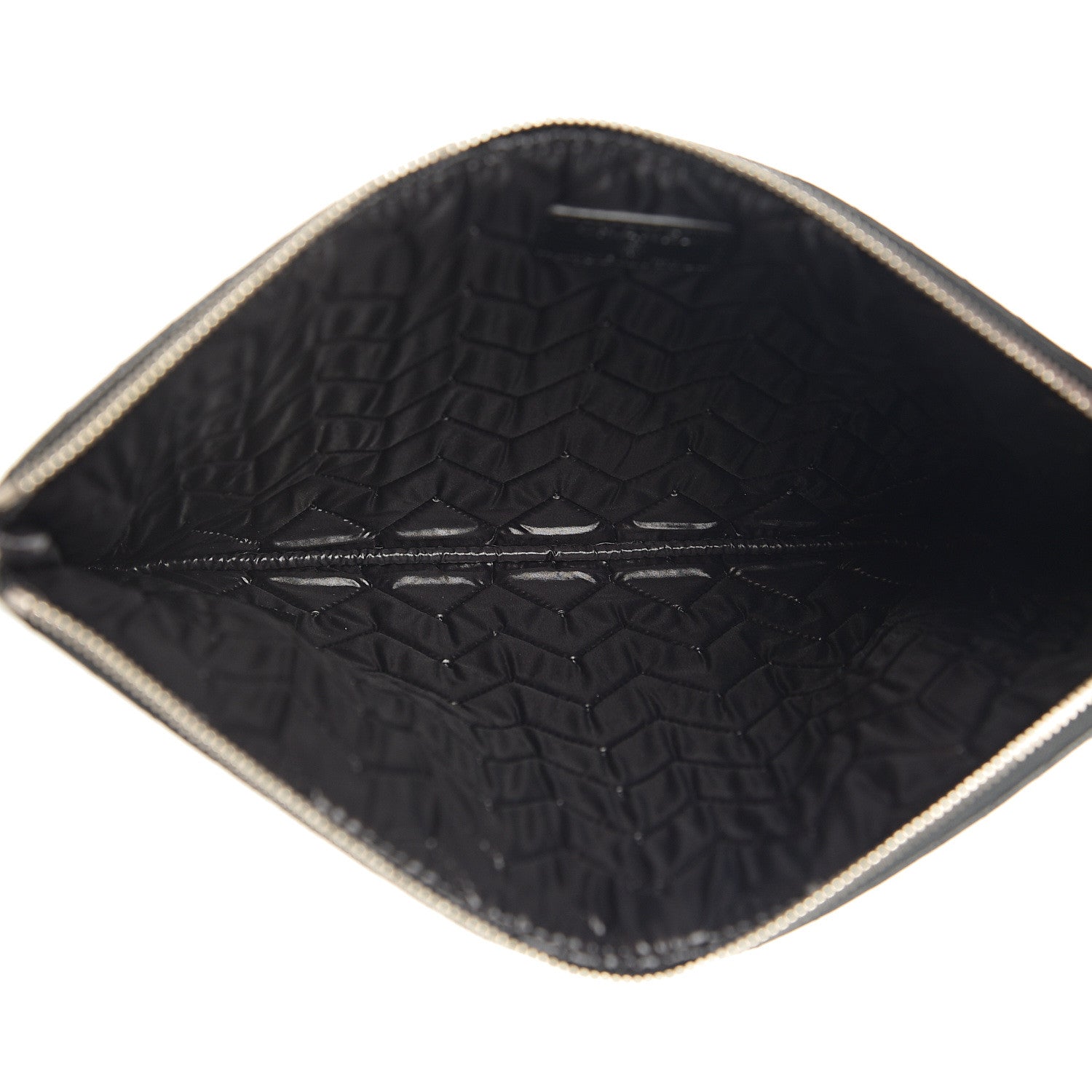 Chanel Caviar Chevron Quilted Medium Cosmetic Case Black 4 of 8