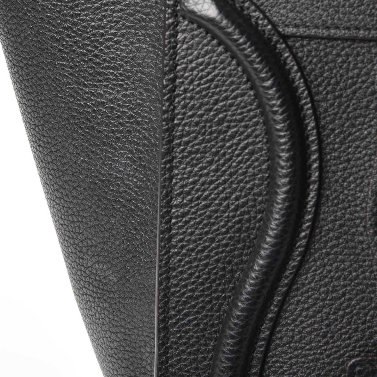 Drummed Calfskin Micro Luggage Black