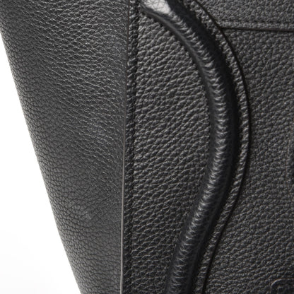 Celine Drummed Calfskin Micro Luggage Black 7 of 11