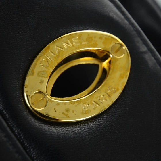 Lambskin Jumbo Flap Black