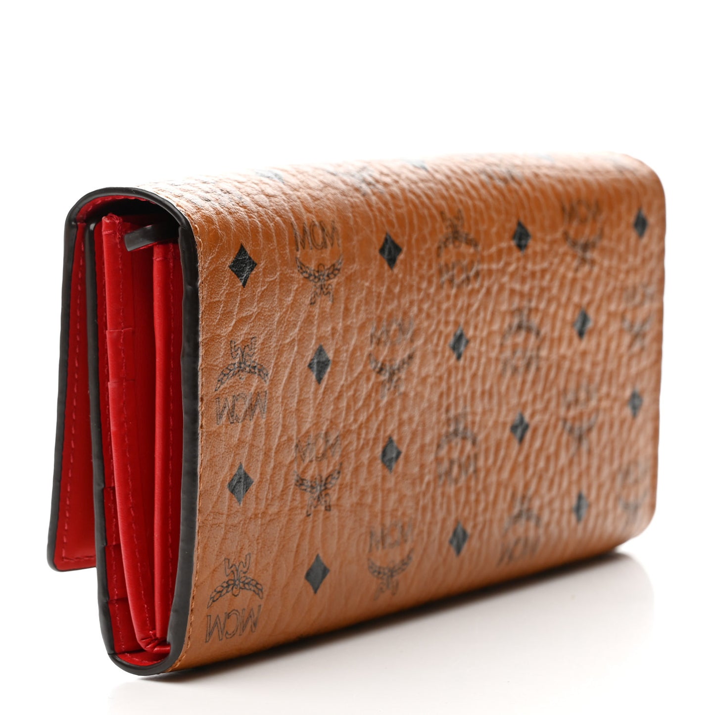 Visetos Continental Flap Wallet Cognac Red