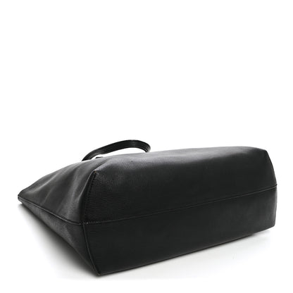 Fendi Vitello Vienna Enamel F is Fendi Shopping Tote Black Taupe 5 of 11