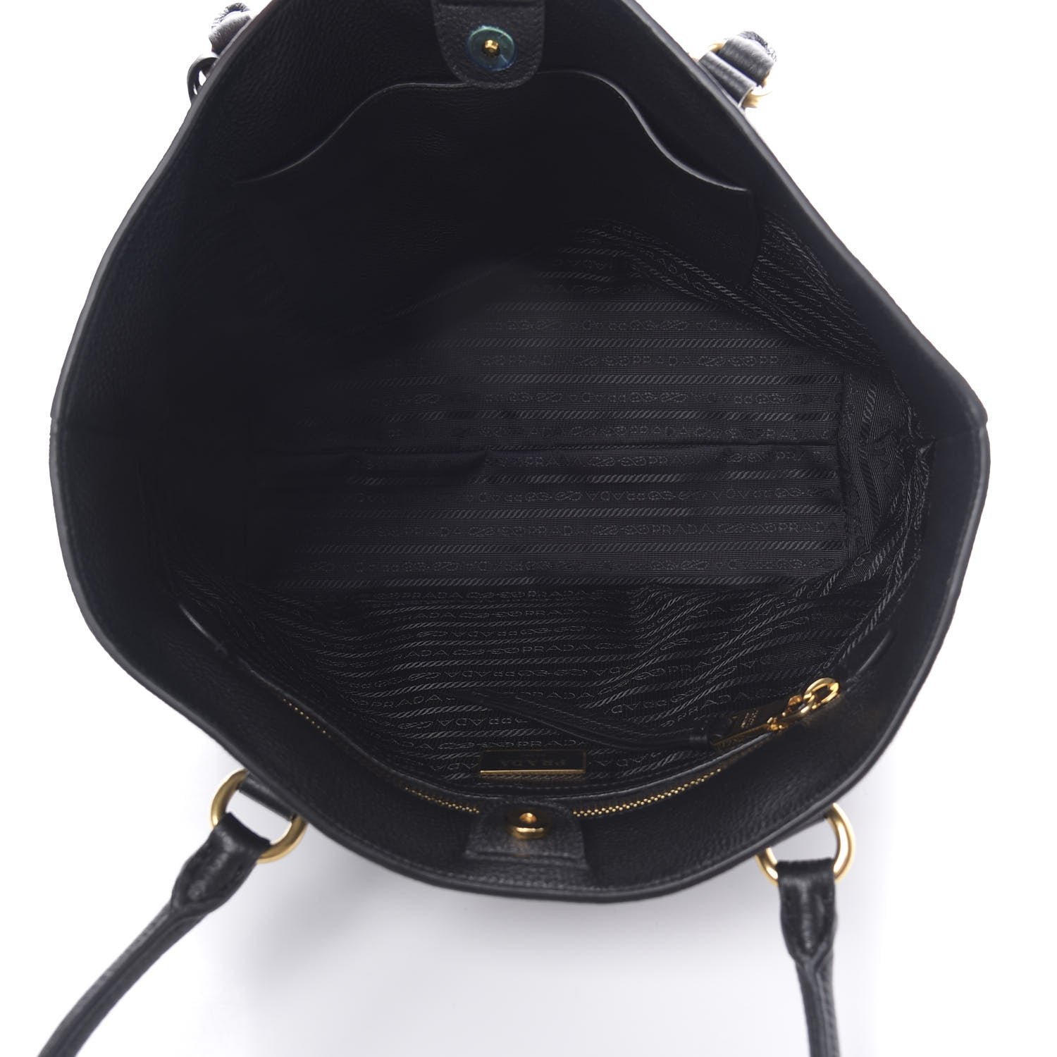 Prada Vitello Daino Tote Black 5 of 11
