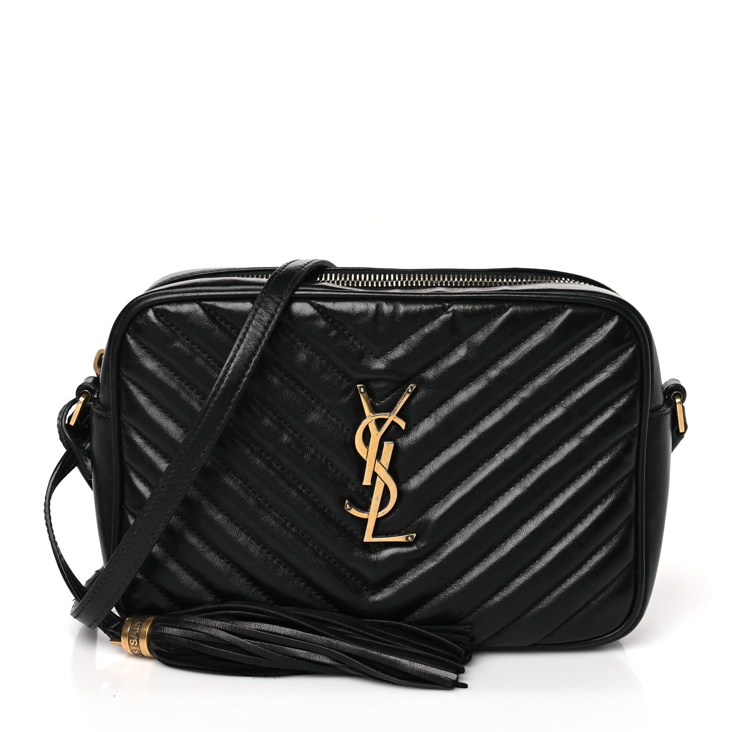 Saint Laurent Calfskin Matelasse Monogram Lou Camera Bag Black 1 of 9