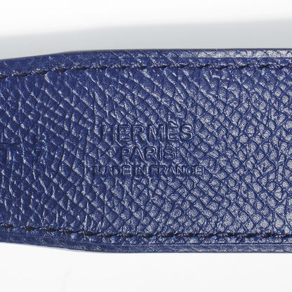 Hermes Swift Epsom Reversible Brushed Constance 32mm H Belt 95 Malachite Bleu Sapphire 8 of 9