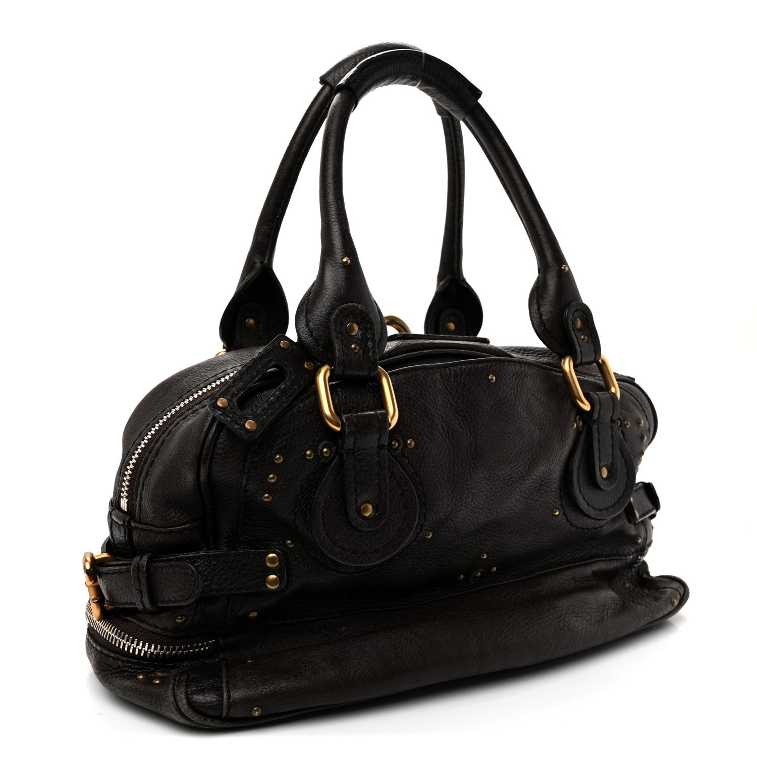 Chloe Calfskin Paddington Double Zip Bowler Chocolate 3 of 10