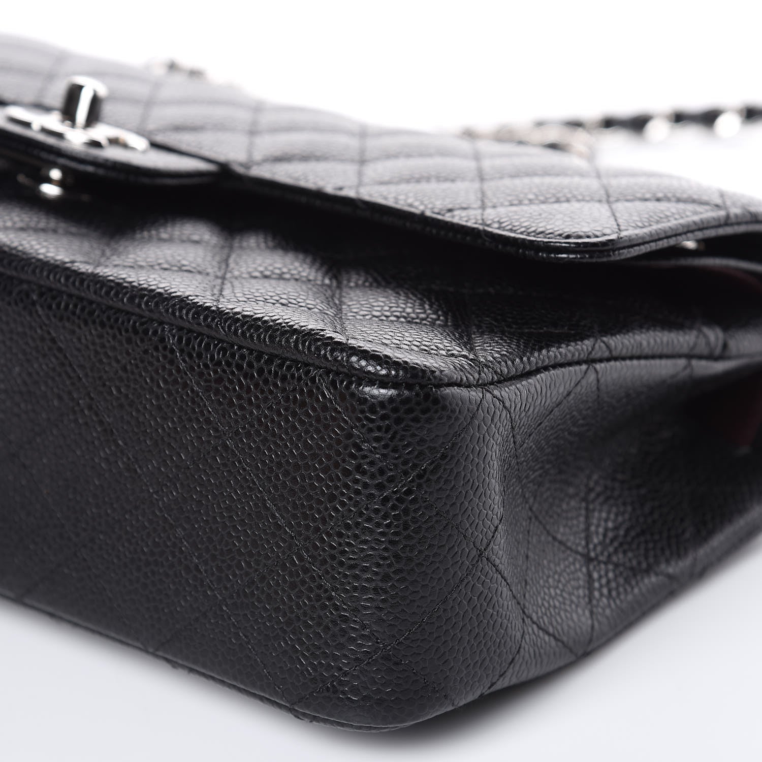 Chanel Caviar Quilted Medium Double Flap Black 9 of 10